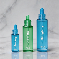 Emballage cosmétique personnalisé avec logo imprimé, flacon compte-gouttes en verre pour huile essentielle pour cheveux et barbe, sérum, 1 oz, 10 ml, 20 ml, 30 ml