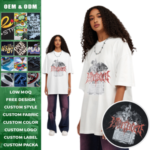 High Quality Custom <b>Logo</b> Washed Vintage Pack Print Tee Distressed Cotton T Shirt for Men Streetwear - Product Image 5