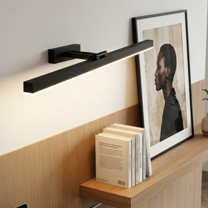 Specchio <span class=keywords><strong>da</strong></span> Bagno Moderno <span class=keywords><strong>a</strong></span> <span class=keywords><strong>LED</strong></span> con Illuminazione Integrata, Montaggio <span class=keywords><strong>a</strong></span> <span class=keywords><strong>Parete</strong></span>, Struttura in Alluminio, per Trucco e Uso in Hotel - Product Image 2
