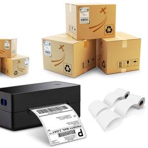 A6 Etiqueta de envío térmica directa a prueba de agua 4x6 Blanco PP <span class=keywords><strong>Express</strong></span> 100x150 Waybill Impresión Rollo Adhesivo Supermercado Comestibles - Product Image 5