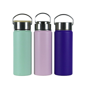 Khá 500ml đôi tường thép không gỉ chai nước nóng với biểu tượng cá nhân cách nhiệt phích <span class=keywords><strong>Flask</strong></span> với nắp thép - Product Image 1