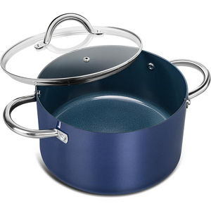 Marmites à soupe de haute qualité, style moderne, compatibles lave-vaisselle et four, avec poignée en acier inoxydable, fond à induction, pot en céramique - Product Image 1