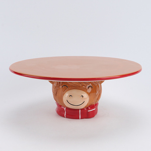 Christmas Highland Cow Ceramic Serving Plate, 3D Hand-Painted <strong>Scottish</strong> Cattle Appetizer Tray, Festive Holiday Tableware - Product Image 5