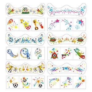 Adesivi Temporanei per il Viso per la Coppa del Mondo 2026 Canada-USA-Messico, <span class=keywords><strong>Tatuaggi</strong></span> di Calcio per Bambini - Product Image 1