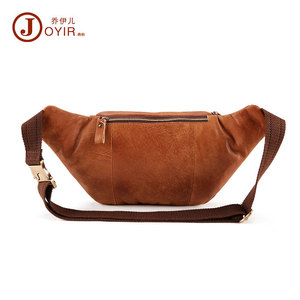 Joyir Men's Genuine Leather Crossbody <b>Bag</b> Matte Brown Multi-Functional Chest <b>Bag</b> Everyday Use - Product Image 3
