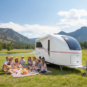 Caravana de Doble Eje, Remolque de Viaje de Lujo, Autocaravana con Sistema AL-KO AKS, Casa Móvil - Product Image 1