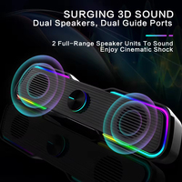Barre de son Surround 3D haut-parleur filaire ordinateur stéréo Subwoofer barre de son pour ordinateur portable PC théâtre TV Aux 3.5mm