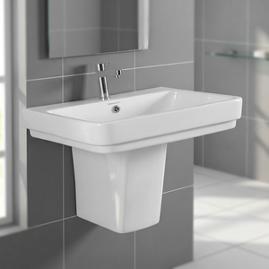 Lavabo de Pedestal de Cerámica Artística Ecológico para Uso en Centros Comerciales y Villas - Lo Mejor de Fábrica Vistaar - Product Image 1