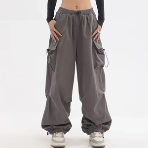 Nuovo arrivo stile Y2K da <span class=keywords><strong>donna</strong></span> Street Wear <span class=keywords><strong>pantaloni</strong></span> a vita con cordoncino basso <span class=keywords><strong>pantaloni</strong></span> larghi Cargo con paracadute <span class=keywords><strong>pantaloni</strong></span> Casual da <span class=keywords><strong>donna</strong></span> - Product Image 1