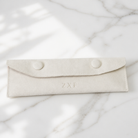 Sacs en velours et suède personnalisés ZXF pour emballage de bijoux, pochettes souples imprimées pour colliers et pendentifs de voyage