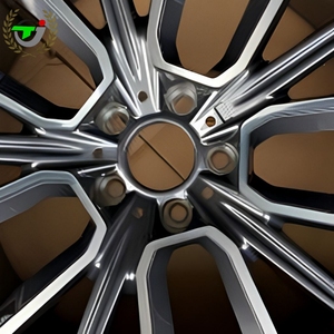 Streamlined Split Multi <b>Spoke</b> Monoblock Forged Alloy Rim With Center Cap Custom Color Multiple Sizes Machined Surface <b>Wheel</b> - Product Image 2