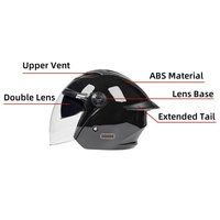 Produits chauds Pc moto demi-visage casque pour ABS casques moto équitation Vintage Abs casques tête garde