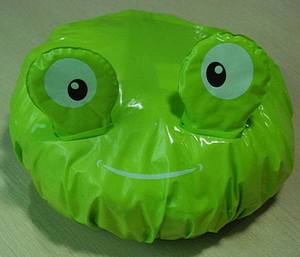 Gorro de ducha de bebé de estilo de dibujos animados multidiseño 3D para niños Material de PEVA impermeable para uso en el baño - Product Image 5