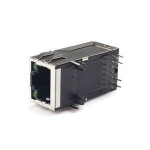 HAXN 99TT 1x1 8P8C 100/1000BT Ethernet разъемы со светодиодным EMI магнитным вкладком <span class=keywords><strong>RJ45</strong></span> POE поддержка и экранирование - Product Image 3