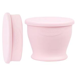 Vaso Plegable de Silicona Taketoday, Color Rosa Flor de Cerezo, Portátil, para Viajes y Uso en Exteriores - Product Image 1