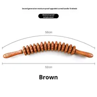 Bâton de massage en bois à 12 roues avec balle et rouleau pour points d'acupression, relaxation des méridiens, exercices de yoga, soulagement de la fatigue du cou, de la taille et des cuisses, 30 cm, pour hommes