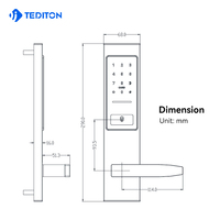 Télécommande multifonctionnelle Ttlock Smartphone App Wireless IC Rf Card Hotel Lock Management System Smart Hotel Door Lock