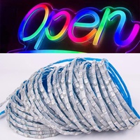 Lampu String Pixel Pebble LED WS2818 DC12V 4Pin Pitch 2CM RGB Addressable IP67 Kabel Transparan, Dapat Memulihkan Data Cadangan Dari Titik Putus
