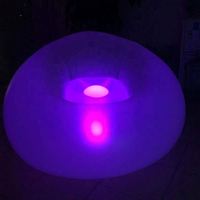 Canapé gonflable transparent à lumière LED | Chaise de plage longue d'extérieur pour fête et camping