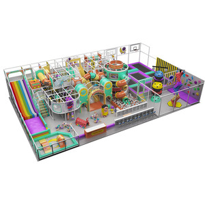 Équipement de jeu intérieur moderne de conception commerciale personnalisé en usine avec grimpeur et toboggan - Product Image 4