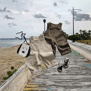 Vente en gros d'hiver pour enfants garçons, salopette décontractée unie en spandex/polyester, toile respirante, <span class=keywords><strong>pantalon</strong></span> <span class=keywords><strong>cargo</strong></span> long - Product Image 5