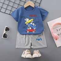Ensemble Vêtements Été Coton Pur Manches Courtes pour Bébés Garçons et Filles – Tenue Décontractée T-Shirt Nouveau-Né