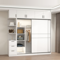Armoire moderne en bambou écologique pour salon et chambre à coucher, imperméable et ignifuge, installation facile, garantie de 3 ans