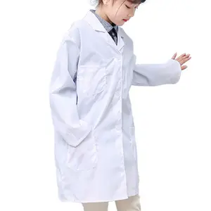 Amazon Venta caliente Precio barato Niño ciencia matemáticas STEM Clase Doctor Juego de rol Durable Real Bata de laboratorio para niños