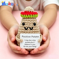Sombrero Mexicano de Ganchillo Hecho a Mano de Calidad de Exportación, Juguete Tejido Sonriente con Patata Positiva, Regalo Promocional Corporativo al por Mayor