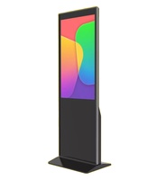 Totem publicitaire numérique double face sur pied pour extérieur, étanche IP65, haute luminosité, idéal pour les places, parcs et arrêts de bus