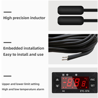 Termorregulador de 12-24V/110V/220V, controlador de temperatura digital con sensor NTC dual