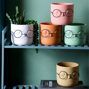 Vasi <span class=keywords><strong>per</strong></span> <span class=keywords><strong>Piante</strong></span> Succulente a Forma di Viso in Stile Nordico, Portafiori in Ceramica <span class=keywords><strong>per</strong></span> Decorazione Casa - Product Image 4