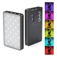 GVM Mini Panneau lumineux portable rechargeable RGB bicolore pour appareil photo, équipement d'éclairage vidéo LED pour la photographie professionnelle