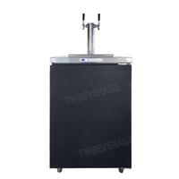 Machine à refroidir et distribuer la bière pression en acier inoxydable de qualité commerciale, avec tour de tapotage et robinets, système de refroidissement par air intégré, pour 2 à 8 fûts