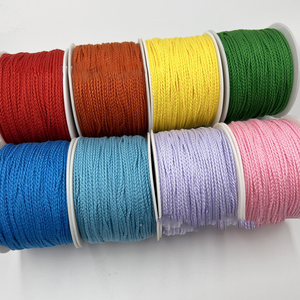 Cordón Trenzado de Poliéster Multicolor, Hilo para Hacer Pulseras Hechas a Mano, Hilo para Abalorios, Cuerda para Colgar - Product Image 1