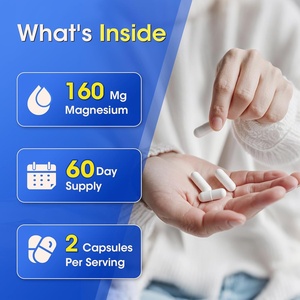 OEM Magnésio Bisglicinato 120 Cápsulas Suplemento de Absorção Máxima para Adultos Promove a Calma do Sono e a Saúde Muscular Óssea - Product Image 2