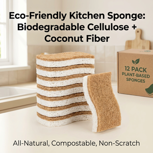 Esponja de Cocina Natural Biodegradable, Esponja Exfoliante de Celulosa y Coco Compostable, Esponja Ecológica - Product Image 1