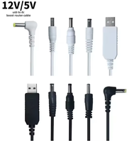 Kabel Step Up Wavelink Universal USB 5V ke 12V, Kabel Daya DC 5.5*2.1, Modul Kabel Transfer