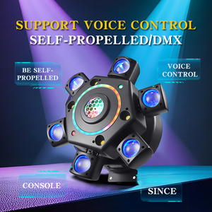 Đèn sân khấu di động đầu chuyển động <span class=keywords><strong>laser</strong></span> DJ 5 trong 1 quả cầu phép thuật sáu cánh 100W <span class=keywords><strong>LED</strong></span> RGBW hiệu ứng điều khiển DMX512 - Product Image 4