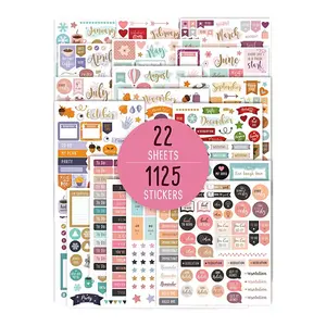 Custom Printing 2024 Sticker Book Monthly Weekly Planner Stickers Reusable Sticker Book