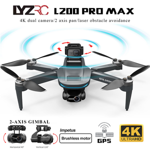 L200 PRO MAX GPS Principiante Drones 2-Axis Gimbal Profesional Anti-Shake 4K HD Cámara FPV 360 Evitación de obstáculos Quadcopter Juguetes - Product Image 6