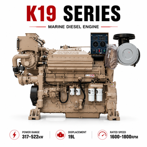 <span class=keywords><strong>Moteur</strong></span> diesel série CUM KTA19-M 317-522 kW 425-700 <span class=keywords><strong>CV</strong></span>, <span class=keywords><strong>moteur</strong></span> de propulsion principale marine turbocompressé pour navire commercial - Product Image 1