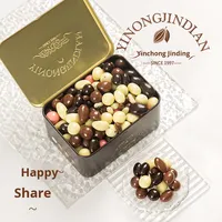 Yinong - Caja de Regalo de Bombones de Chocolate Negro Clásicos Multicolores con Avellanas Grandes, Almendras, Fruta y Cáscara de Naranja, 300 g, Listos para Comer