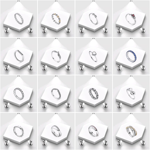 <span class=keywords><strong>Bague</strong></span> en argent 925 <span class=keywords><strong>de</strong></span> haute qualité, motif marguerite, magnolia, nœud, cœur ajouré, <span class=keywords><strong>flocon</strong></span> <span class=keywords><strong>de</strong></span> <span class=keywords><strong>neige</strong></span>, pétale, bijoux tendance, vente en gros - Product Image 1