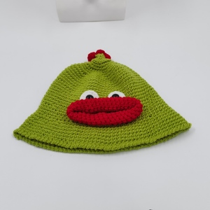 Gorro Unisex para Niños Hecho a Mano con Bordado 3D en Crochet, 100% Acrílico |   Diseño de animales lindos dibujados a mano, ajuste adaptable, uso diario al aire libre, bajo costo - Product Image 4