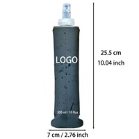 Gourde souple pliable en TPU de 250 ml et 300 ml pour sac d'hydratation, gilet de course, bouteille d'eau pliable