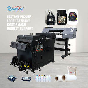 Máquina de impresión de camisetas DTF de 60cm y 24 pulgadas, 2 cabezales XP600, tinta de pigmento de impresora rollo a rollo, 1 año de garantía automática - Product Image 1