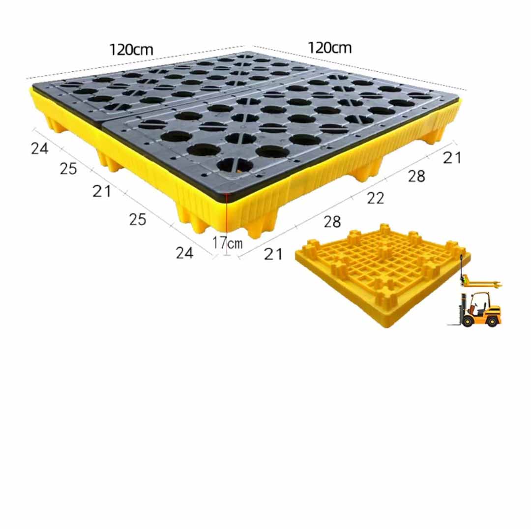 130*120*140cm Heavy Duty Storage Hygienic Food Grade Euro Type Flat Anti-slip Plastic Pallet for Frozen Food or Vegetables