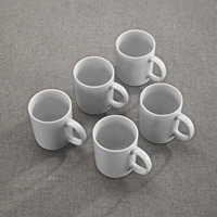 Vente en gros tasses à café au lait blanc Simple 10 oz tasses en céramique pour Restaurant hôtel tasse blanche