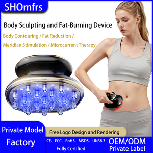 جهاز نحت الجسم من شومفرز مع 4 ألوان ضوئية LED و4 أوضاع تنحيف، جهاز إزالة السيلوليت وشد البشرة لاسلكي كهربائي - Product Image 1
